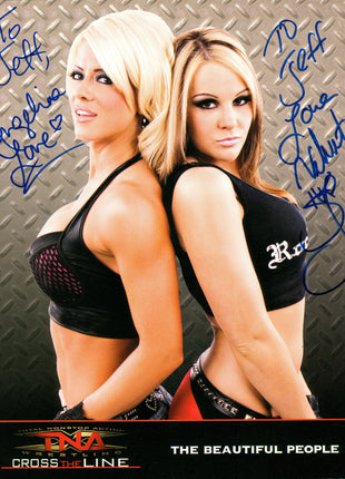Velvet Sky & Angelina Love dual signed 8x10 Photo