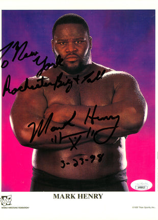 Mark Henry signed 8x10 Photo (w/ JSA)
