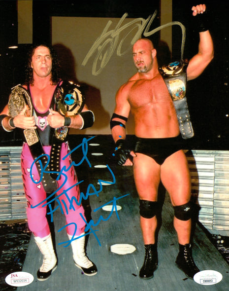 Bret Hart & Bill Goldberg dual signed 8x10 Photo (w/ JSA)