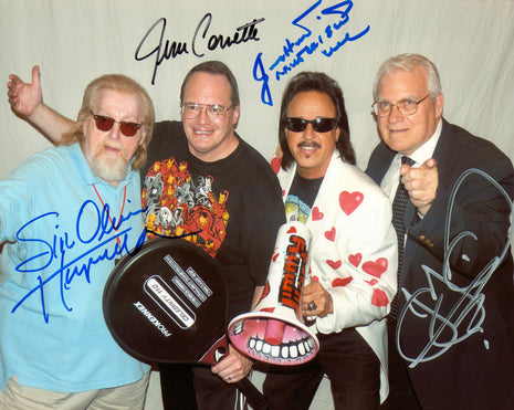 Jim Cornette, Jimmy Hart, JJ Dillon & Oliver Humperdink multi-signed 8x10 Photo