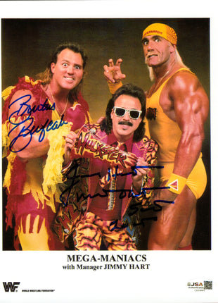 Brutus Beefcake & Jimmy Hart dual signed 8x10 Photo (w/ JSA)