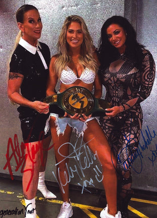 Kelly Kelly, Alundra Blayze & Candice Michelle triple signed 11x14 Photo