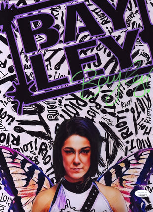 Bayley signed Metallic 11x14 Photo (w/ JSA)