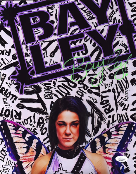 Bayley signed Metallic 11x14 Photo (w/ JSA)