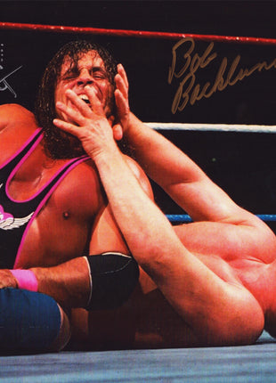 Bret Hart & Bob Backlund dual signed 11x14 Photo (w/ JSA)