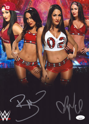 Brie Bella & Nikki Bella dual signed 11x14 Photo (w/ JSA)