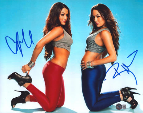Brie Bella & Nikki Bella dual signed 11x14 Photo (w/ Beckett)