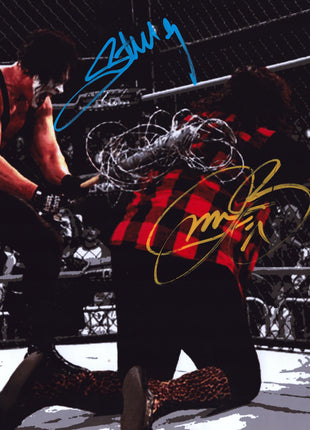 Sting & Mick Foley dual signed Metallic 11x14 Photo (w/ Beckett)
