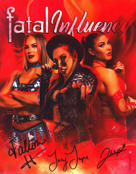Fallon Henley, Jacy Jayne & Jazmyn Nyx triple signed 11x14 Photo