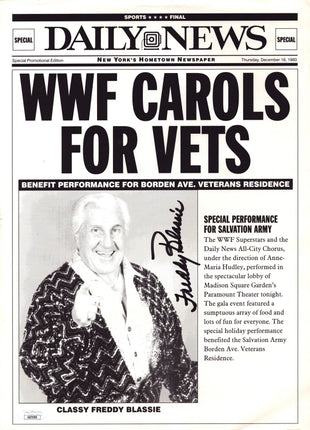 Freddie Blassie signed 11x14 Photo (w/ JSA)