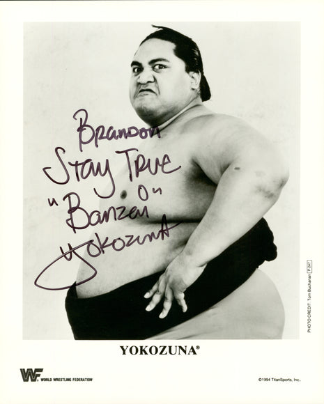 Yokozuna signed 8x10 Photo