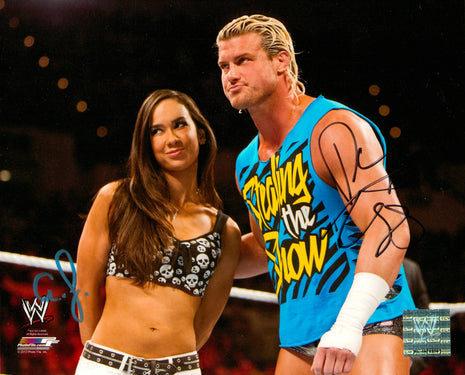 AJ Lee & Dolph Ziggler dual signed 8x10 Photo