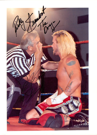 CM Punk & Ricky Steamboat dual signed 8x10 Photo