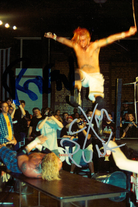 CM Punk & Raven dual signed 5x7 Photo