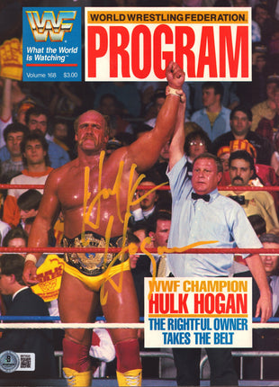 Hulk Hogan signed WWF Program Volume 168 (w/ Beckett)