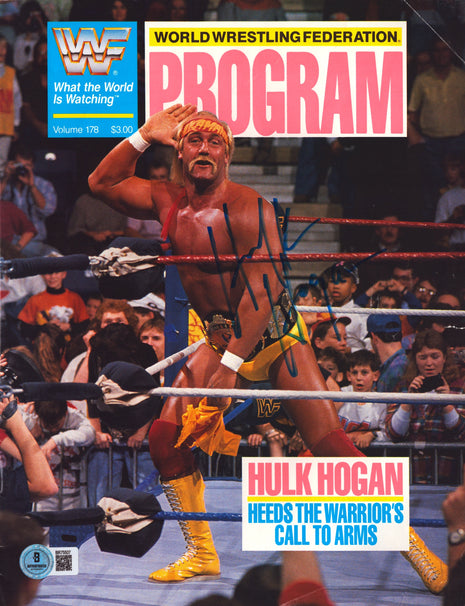 Hulk Hogan signed WWF Program Volume 178 (w/ Beckett)