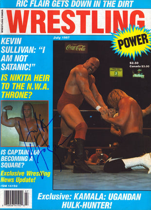 Hulk Hogan signed Wrestling Power Magazine July 1987