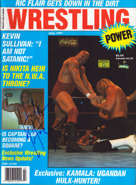 Hulk Hogan signed Wrestling Power Magazine July 1987