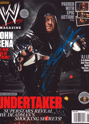 Undertaker signed WWF Magazine May 2013