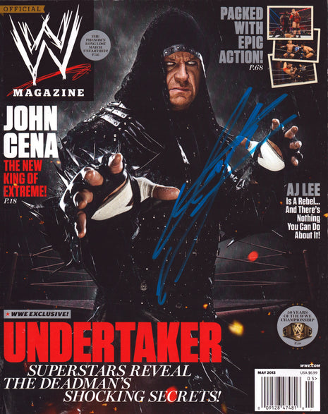 Undertaker signed WWF Magazine May 2013