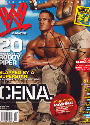 John Cena signed WWE Magazine October 2006