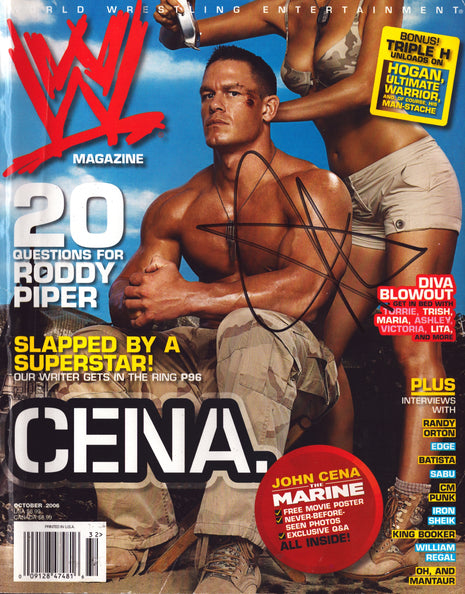 John Cena signed WWE Magazine October 2006