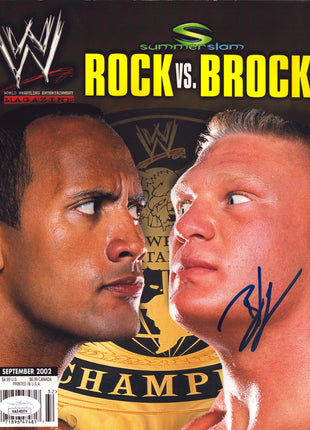 Brock Lesner signed WWE Magazine September 2002 (w/ JSA)