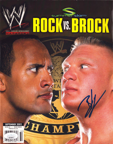 Brock Lesner signed WWE Magazine September 2002 (w/ JSA)