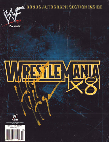 Hulk Hogan signed WWF Wrestlemania 18 Program