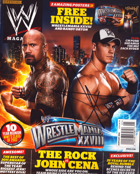 John Cena signed WWE Magazine January 2012