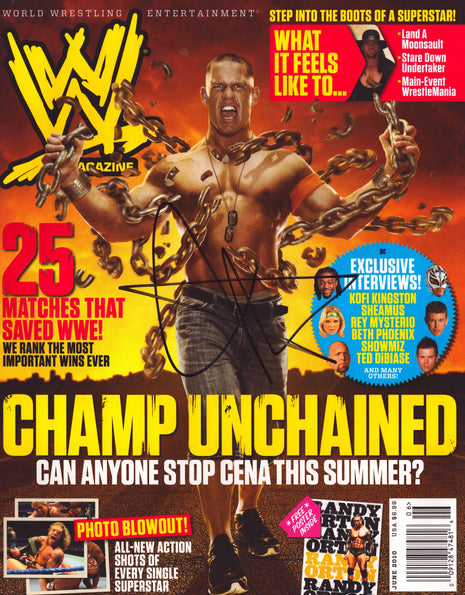 John Cena signed WWE Magazine June 2010