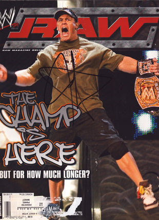 John Cena signed WWE Raw Magazine Holiday 2005