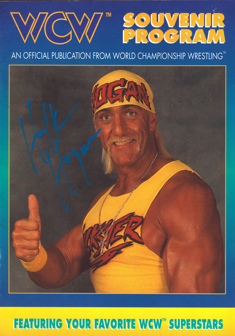 Hulk Hogan signed WCW Souvenir Program