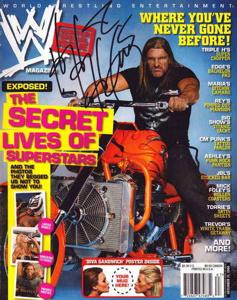 Triple H signed WWE Magazine December 2006