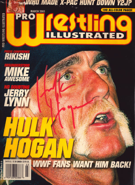 Hulk Hogan signed Pro Wrestling Illustrated March 2001