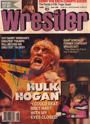 Hulk Hogan signed The Wrestler Magazine June 1993