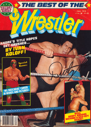 Dusty Rhodes signed The Wrestler Magazine Fall 1978