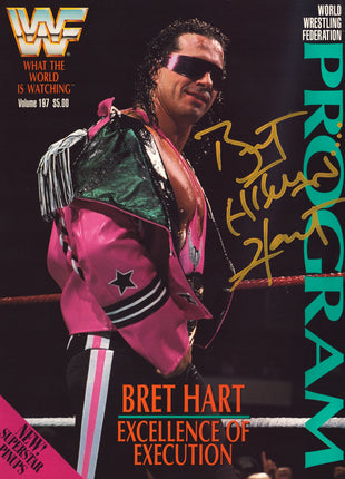 Bret Hart signed WWF Program Volume 197