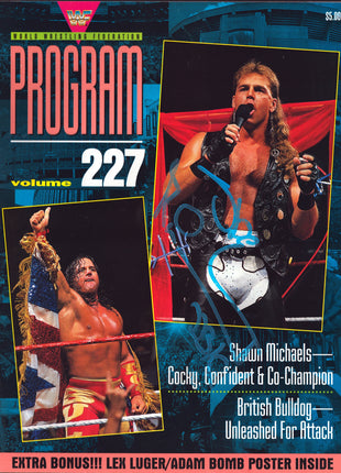 Shawn Michaels signed WWF Program Volume 227