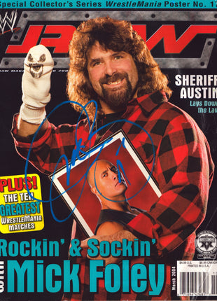 Mick Foley signed WWE Raw Magazine March 2004