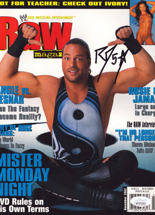 Rob Van Dam signed WWE Raw Magazine November 2002 (w/ JSA)