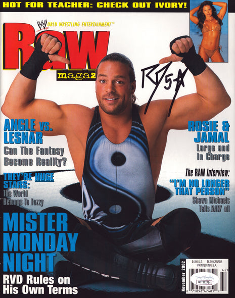 Rob Van Dam signed WWE Raw Magazine November 2002 (w/ JSA)