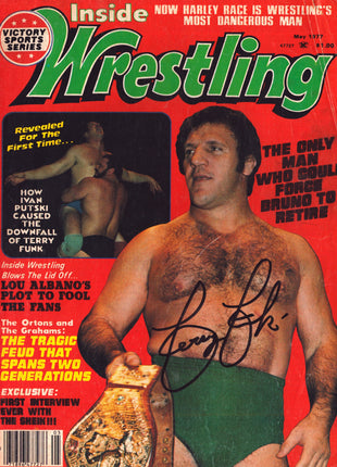 Terry Funk signed Inside Wrestling Magazine May 1977