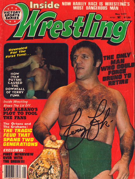 Terry Funk signed Inside Wrestling Magazine May 1977