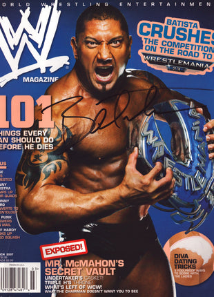 Batista signed WWE Magazine March 2007