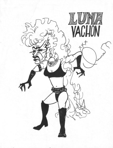 Luna Vachon signed 8x10 Photo