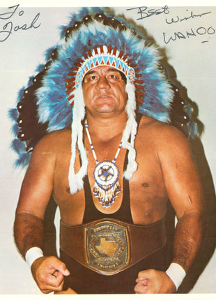 Wahoo McDaniel signed 8x10 Photo