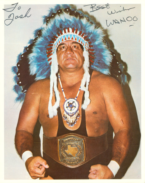 Wahoo McDaniel signed 8x10 Photo