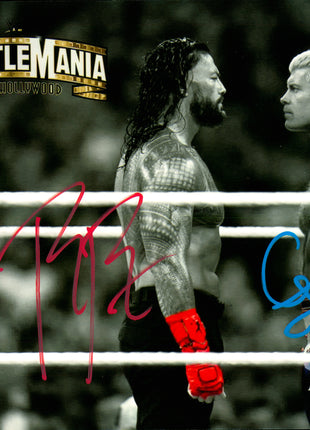 Cody Rhodes & Roman Reigns dual signed 8x10 Photo (w/ JSA)