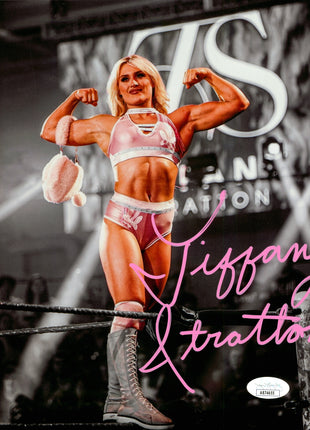 Tiffany Stratton signed Metallic 8x10 Photo (w/ JSA)
